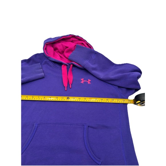 Under Armour Purple & Pink Hoodie Sweatshirt UA Storm Fleece Women's Size Large - Picture 3 of 10